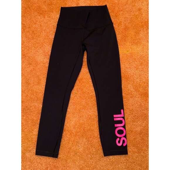 Like New Lululemon X Soulcycle Wunder Under Crop High-Rise 23" Black Leggings 4 - Picture 10 of 11